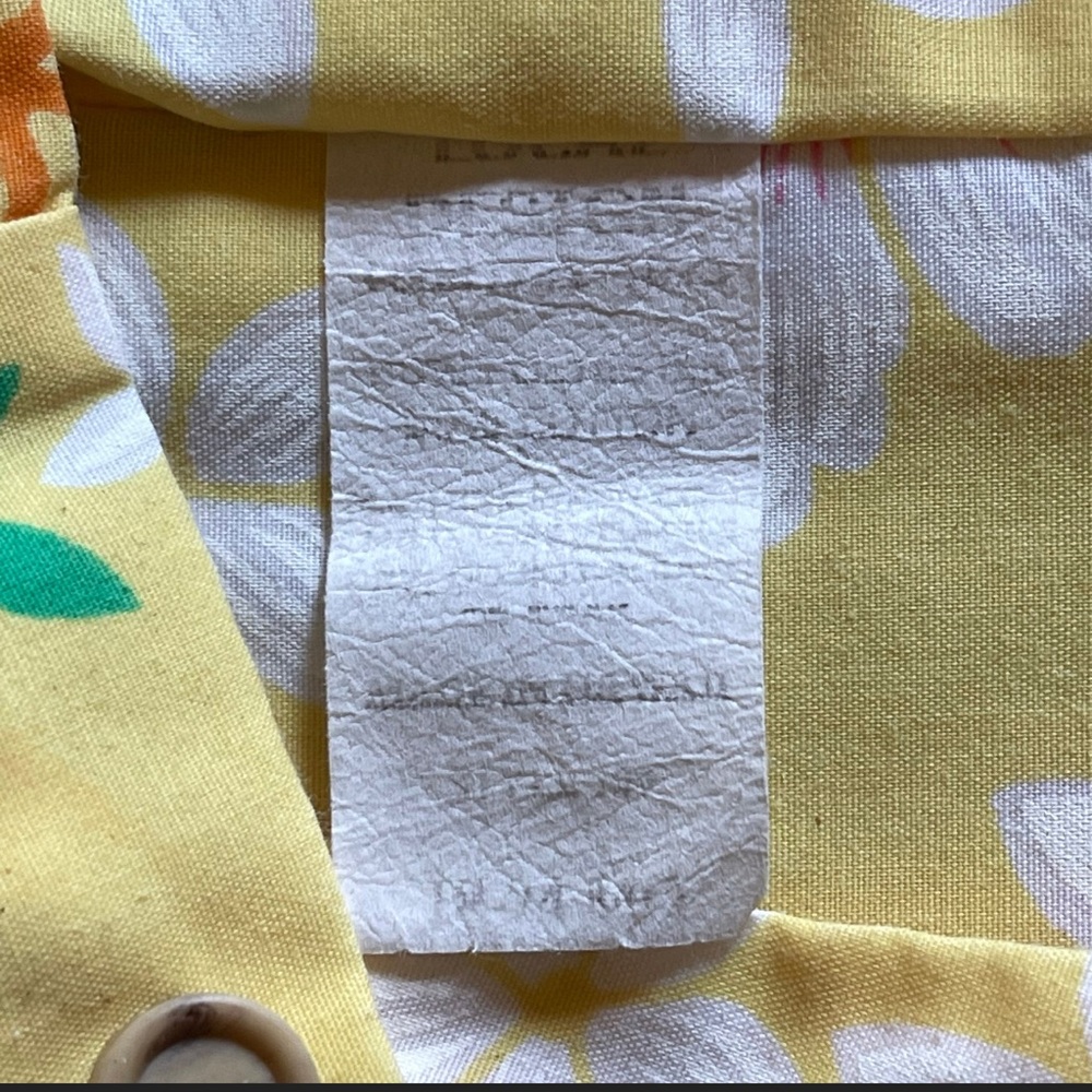 VTG 12-24 Mo Hawaiian Shortall, Yellow w/ Flowers - Picture 5 of 5